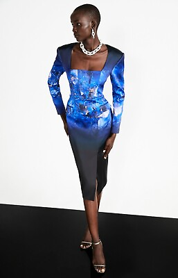 #ad karen millen crystal print pencil dress Size 8 US $238.00