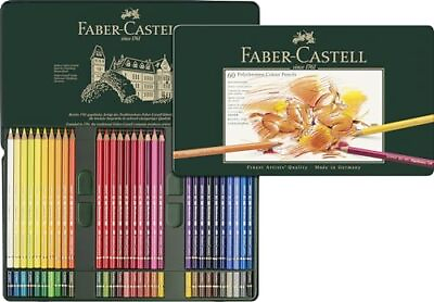 #ad Faber Castel 110060 Polychromos Colored Pencil Set In Metal Tin 60 Pieces $115.31
