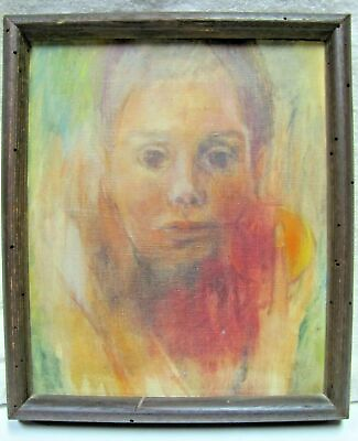 #ad INNER CHILD Painting on Canvas JEANNE LIVINGSTON Young Girl Woman Hand Art $99.00