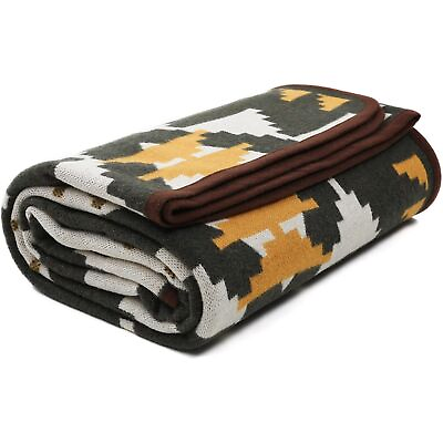 #ad Merino Wool Blend Camp Blanket Warm Thick Washable Large Outdoor Camping $29.99