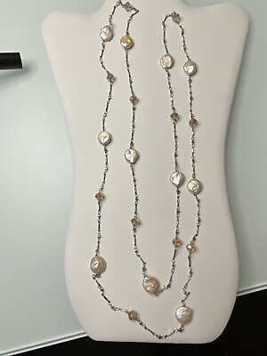 #ad Vintage Pearls amp; Crystal Necklace $14.95