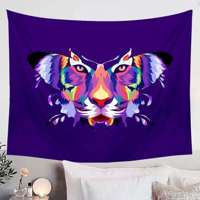 #ad Artistic Colorful Butterfly Tiger Tapestry $30.90