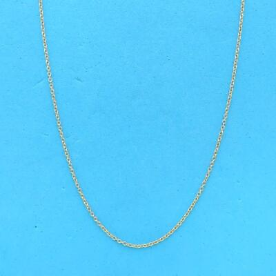 #ad Tiffany Yellow Gold Chain Necklace K18 Ht59 women necklace $425.56