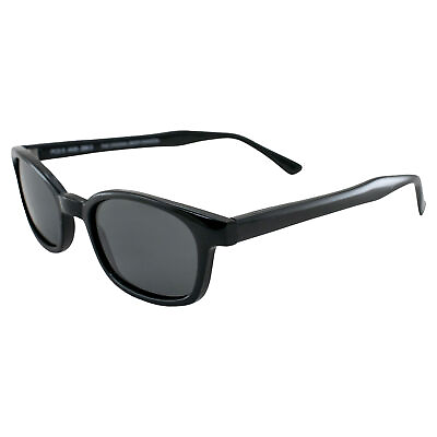 #ad Original X KD#x27;s 20% Larger Polarized Lenses Black Frame Biker Sunglasses $13.95