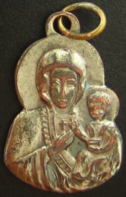 #ad Vintage Mary Jesus Medal Religious Holy Catholic $7.19