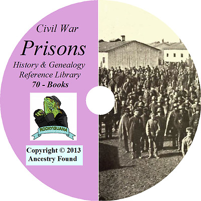 #ad #ad Civil War PRISONS History amp; Genealogy Prisoners 70 Books on DVD CD $5.95