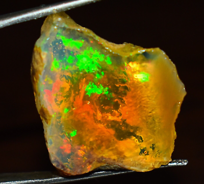 #ad 25.60 Natural Opal Rough AAA Quality Ethiopian Welo Fire Opal Raw Gemstone $26.00