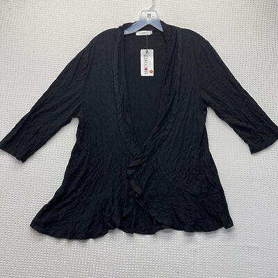 #ad Hocosit Womens Black Wrap Jacket Light Long Sleeve Size L $9.99