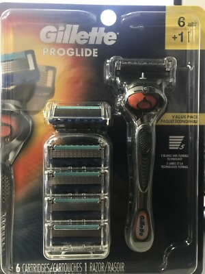 #ad #ad Gillette Proglide Value Pack of 6 Refill Cartridges 1 Razor Handle Image Vary $17.50