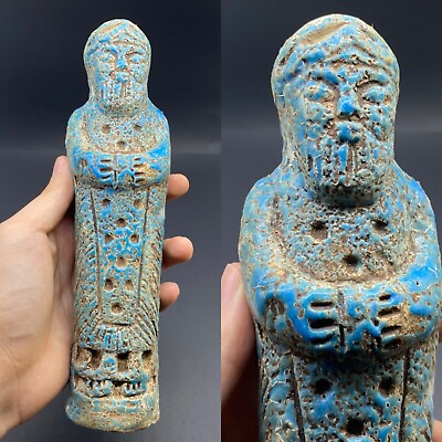 #ad circa 3000bce ancient near eastern glazed worshipper temple statue very rare $510.00