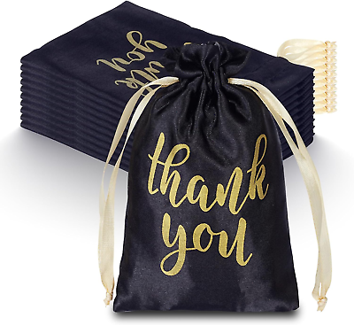 #ad 50 Pcs Satin Thank You Gift Bags 4X6 Inch Ideal for Wedding Bridal amp; Baby S $23.99