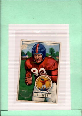 #ad 1951 Bowman #128 Joe Scott P Poor NY Giants ID:49041 $6.00