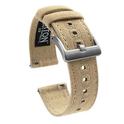 #ad Khaki Crafted Canvas Watch Band Watch Band $26.99