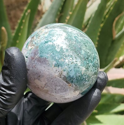 #ad 260g Natural Ocean Jasper Crystal Sphere Ball Mineral Specimen Healing $28.00