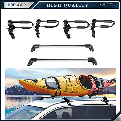 #ad For 13 18 Mitsubishi Outlander Roof Rack Cross Bar 4 Boat Kayak Rack Carrier $160.59