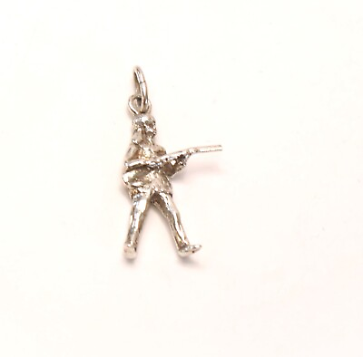 #ad Vintage silver soldier charm for a charm bracelet or pendant GBP 9.00