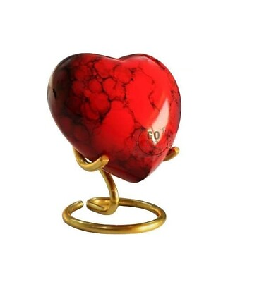 #ad Heart Mini Keepsake Cremation Urn 3quot; Box Adults Ashes Keepsake Small Heart Urns $45.36