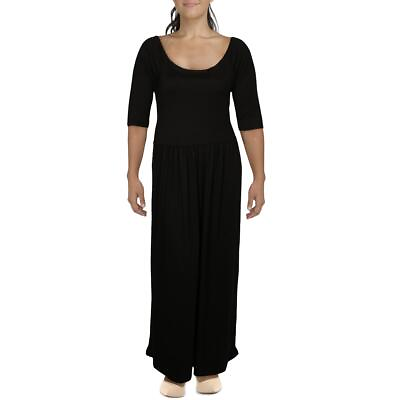 #ad 24seven Comfort Apparel Womens Black Long Daytime Maxi Dress XL BHFO 4884 $18.99