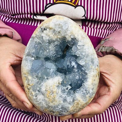 #ad 1690G Natural Beautiful Blue Celestite Crystal Geode Cave Mineral Specimen 636 $122.00