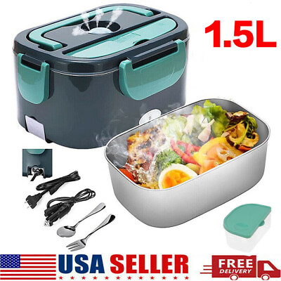 #ad #ad 110V Electric Heating Lunch Box Portable for Car Office Food Warmer Container US $18.99