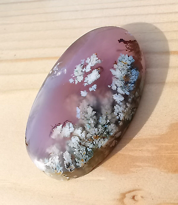 #ad Scenic Purple Plume Agate High Quality Cabochon 100% Natural Oval Shape $27.00