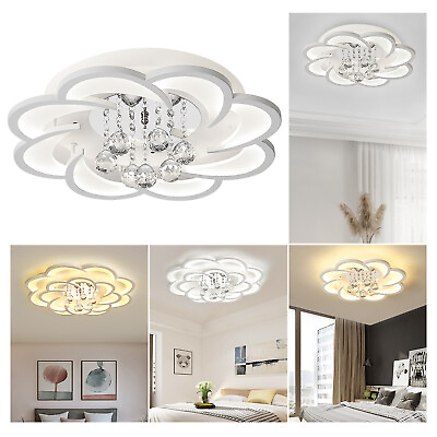 #ad Modern LED Ceiling Light Flower Chandelier Bedroom Flush Mount Ceiling Lamp $78.80