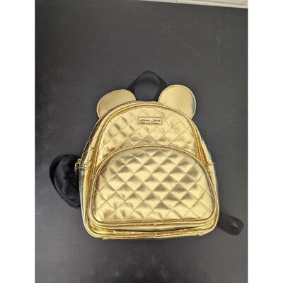 #ad Disney#x27;s Mickey gold 90th ann. Quilted Backpack $27.99