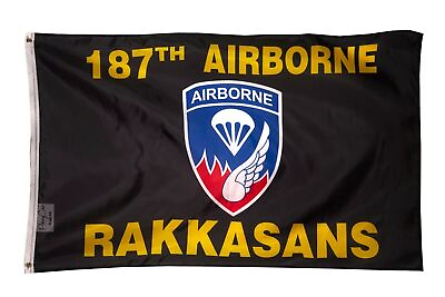 #ad 187th Airborne Rakkasans Traditional Flag Military Army Man Cave Garage Veteran $13.99