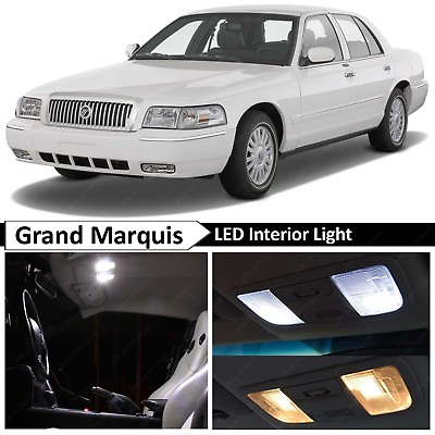 #ad 2003 2011 Grand Marquis White Interior License Plate LED Lights Package Kit $13.89