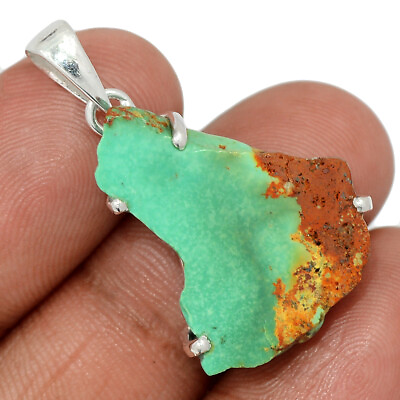 #ad Natural Mexican Turquoise 925 Sterling Silver Pendant Jewelry CP42768 $14.99