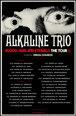 #ad ALKALINE TRIO DRUG CHURCH Blood Hair And Eyeballs Tour 2024 Ltd Ed RARE Poster $34.99