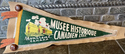 #ad Handmade Vintage Pennant Pillow Montreal Canada Musee Historique $11.95