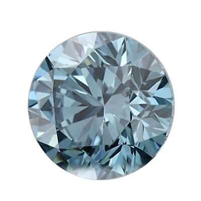 #ad IGI Certified 0.4 Carat Fancy Intense Blue Round Cut VS1 Clarity CVD Diamond $245.57