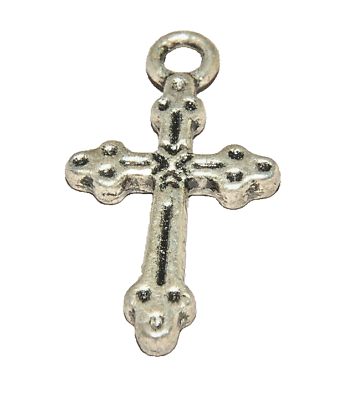 #ad Christian Cross Crucifix #3 Charm Tibetan Silver J1085 $6.49
