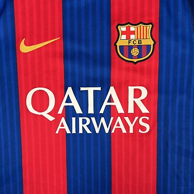 #ad Rare Original Barcelona 2016 2017 Home Football Shirt Excellent Men’s Medium GBP 49.99