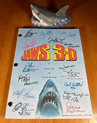 #ad Jaws 3D Script Signed Autograph Reprints Full Script 116 Pages Long Jaws 3 $24.99