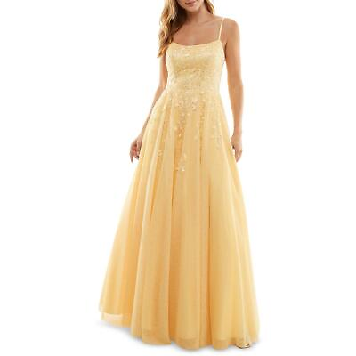 #ad TLC Say Yes To The Prom Womens Yellow Evening Dress Gown Juniors 9 BHFO 4114 $36.99