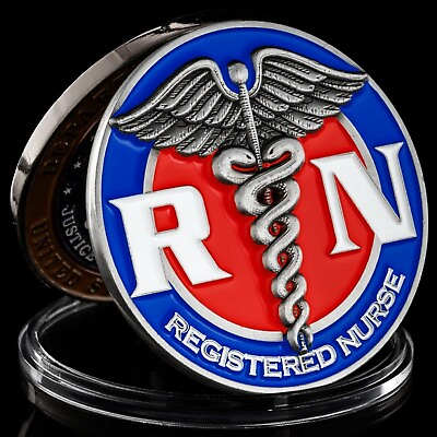 #ad Registered Nurse RN Antique Silver Coin $15.35
