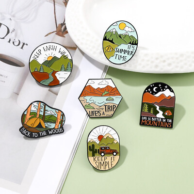 #ad Enamel Pin Lapel Collar Corsage Brooch Outdoor Adventure Badges Jewelry Gift # $1.33