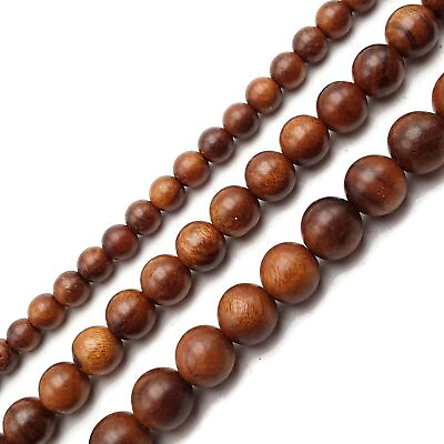 #ad Red Wood Smooth Round Beads Size 6mm 8mm 10mm 15.5#x27;#x27; Strand $9.49