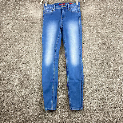 #ad GUESS High Waist Skinny Tahiana Fit Jeans Women#x27;s 25 Blue Faded Denim 5 Pocket $18.95