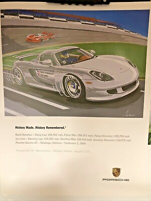 #ad FACTORY RARE Carrera GT History Made History Remembered David Donahue Poster $115.00