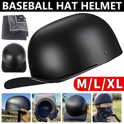 #ad Unisex DOT Certified Motorcycle Helmet Retro Baseball Cap Style Open Face Helmet $31.99