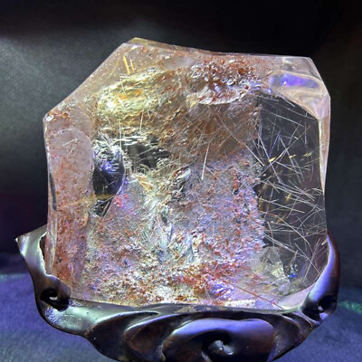 #ad 3.3LB Top Natural Ghost Phantom Rutile Quartz Crystal Mineral Specimen Heal $1359.20