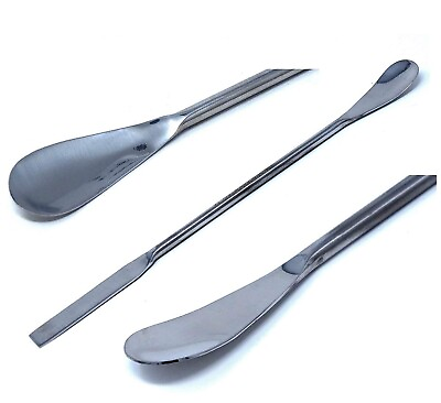 #ad #ad Squareamp;Flat Spoon End 9quot; Double Ended Stainless Steel Lab Spatula Sampler 4 Pack $19.99