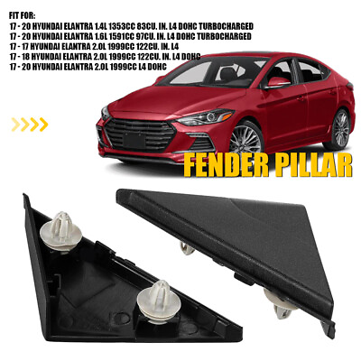 #ad 2pcs Side View Mirror Fender Corner Trim Cover For Hyundai Elantra 2017 2020 $13.99