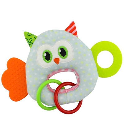 #ad Cute Cartoon Animal Infant Baby Teether Ring Chewing Sound Toy Dental Care 26 $10.29