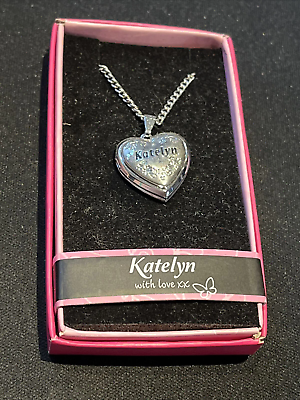 #ad Heart Picture Locket With Love Necklace 16 18quot; Chain Katelyn $9.99