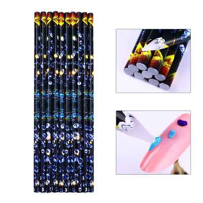 #ad Self Adhesive Rhinestone Picker Pencil Nail Art Gem Crystal Pick Up Tool Wax Pen AU $3.59