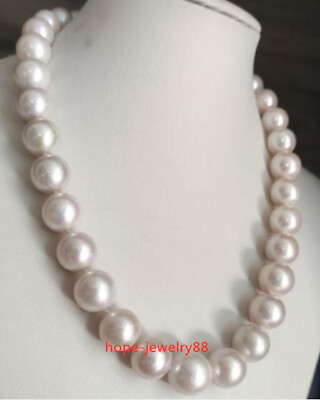 #ad 18quot; HUGE AAAA 15mm real natural south sea white round pearl necklace 14k $378.00